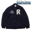 100％本物保証 【RHC日本上陸10周年記念】 新品 ロンハーマン RHC Ron Herman x スタンダードカリフォルニア STANDARD CALIFORNIA Varsity Jacket バーシティー ジャケット スタジャン NAVY ネイビー 新作