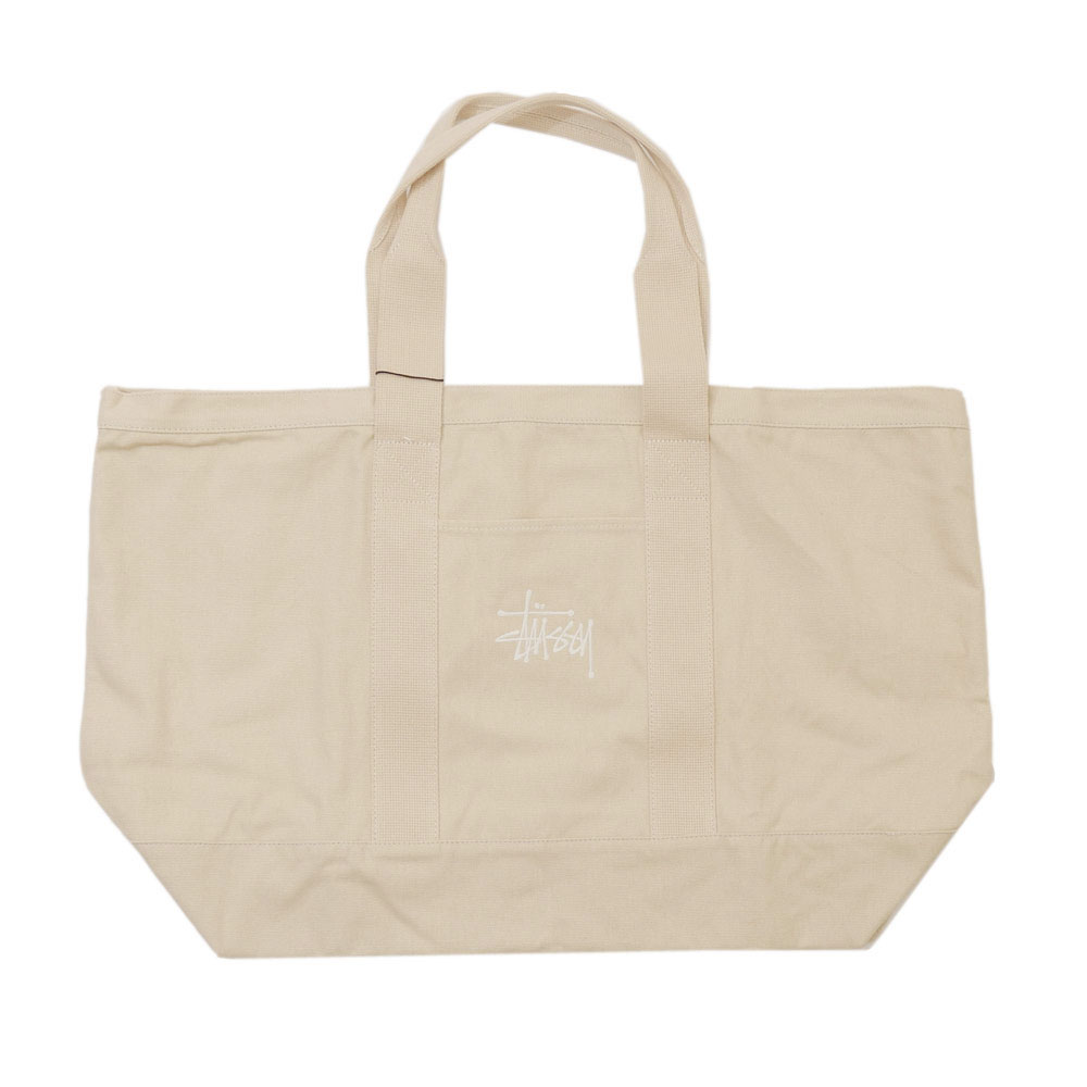 100％本物保証 新品 ステューシー STUSSY CANVAS EXTRA LARGE TOTE BAG トートバッグ NATURAL ナチュラル 新作