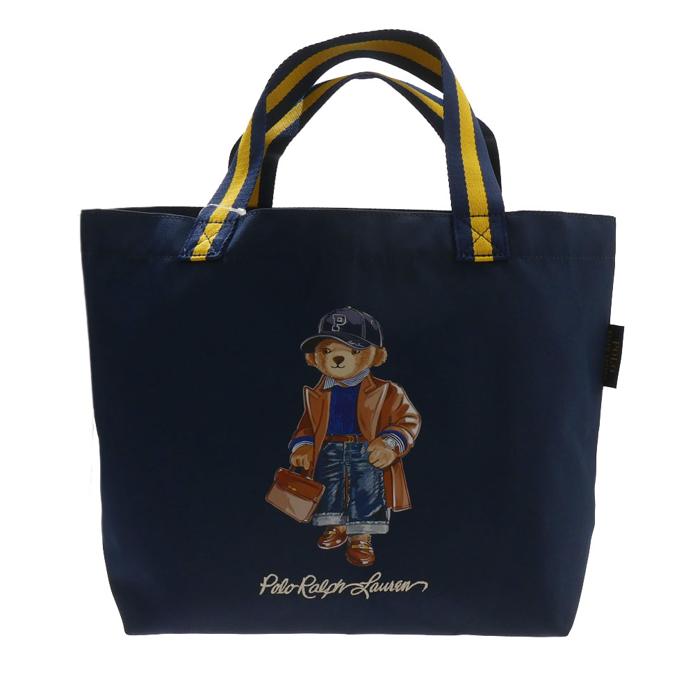 ラルフローレン 100％本物保証 新品 ポロ ラルフローレン POLO RALPH LAUREN Shopping Tote トートバッグ NAVY ネイビー メンズ レディース