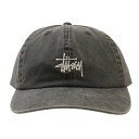 ステューシー 服 メンズ 100％本物保証 新品 ステューシー STUSSY WASHED BASIC LOW PRO CAP キャップ CHARCOAL チャコール メンズ 新作