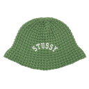 100％本物保証 新品 ステューシー STUSSY WAFFLE KNIT BUCKET HAT ワッフル バケット ハット バケハ メンズ レディース 新作 ヘッドウェア