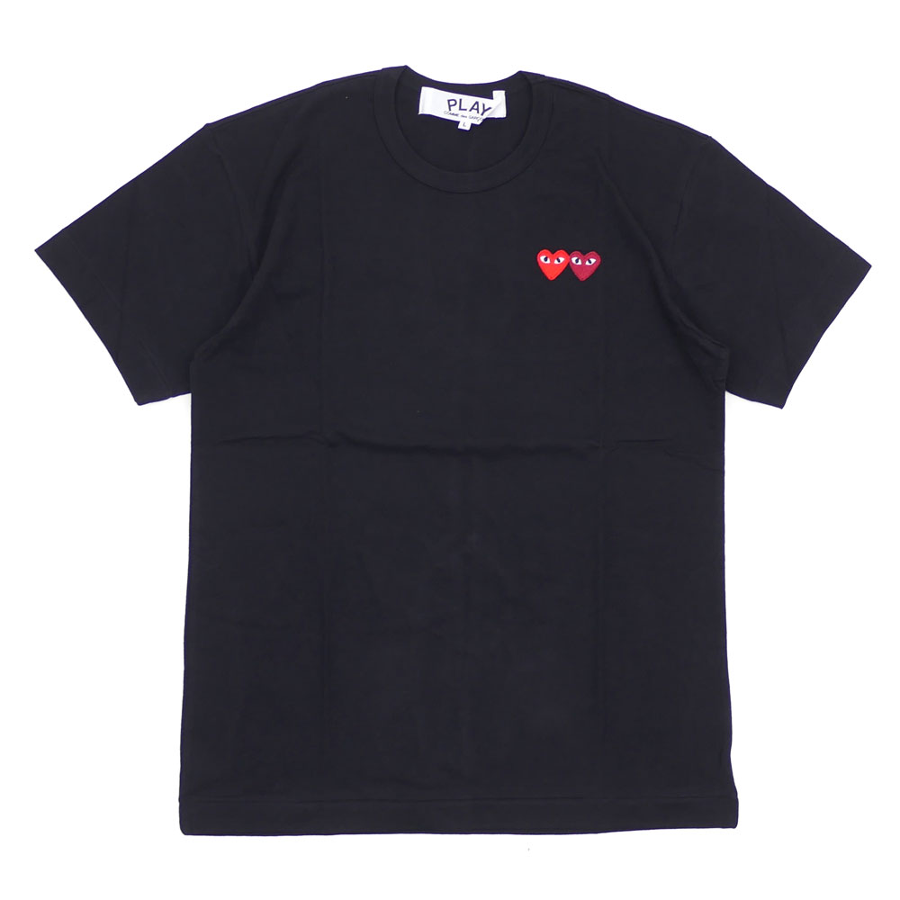 楽天FRESH STORE100％本物保証 新品 プレイ コムデギャルソン PLAY COMME des GARCONS 2HEART TEE Tシャツ メンズ レディース ハート ロゴ AX-T226-051 半袖Tシャツ