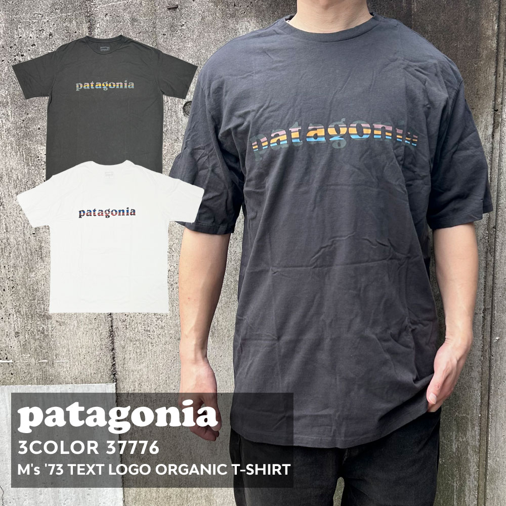楽天FRESH STORE100％本物保証 新品 パタゴニア Patagonia M's '73 TEXT LOGO ORGANIC T-SHIRT テキスト ロゴ オーガニック Tシャツ 37776 メンズ レディース アウトドア キャンプ サーフ 海 山 新作 半袖Tシャツ
