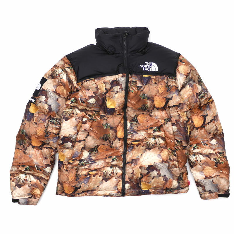 [期間限定!!店長気まぐれセール!!] シュプリーム Supreme x ザノースフェイス THE NORTH FACE 16FW Nuptse Jacket ヌプシ ダウン ジャケット LEAVES メンズ Mサイズ 【新古品/未使用】 130003019049 (OUTER)