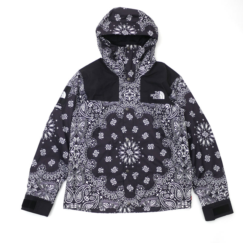 期間限定SUPREMEポイント5倍！シュプリーム Supreme x ザ・ノースフェイス THE NORTH FACE 14FW Bandana Mountain Parka Jacket バンダナ ペイズリー BLACK メンズ Lサイズ 2014FW 130002921 (OUTER)