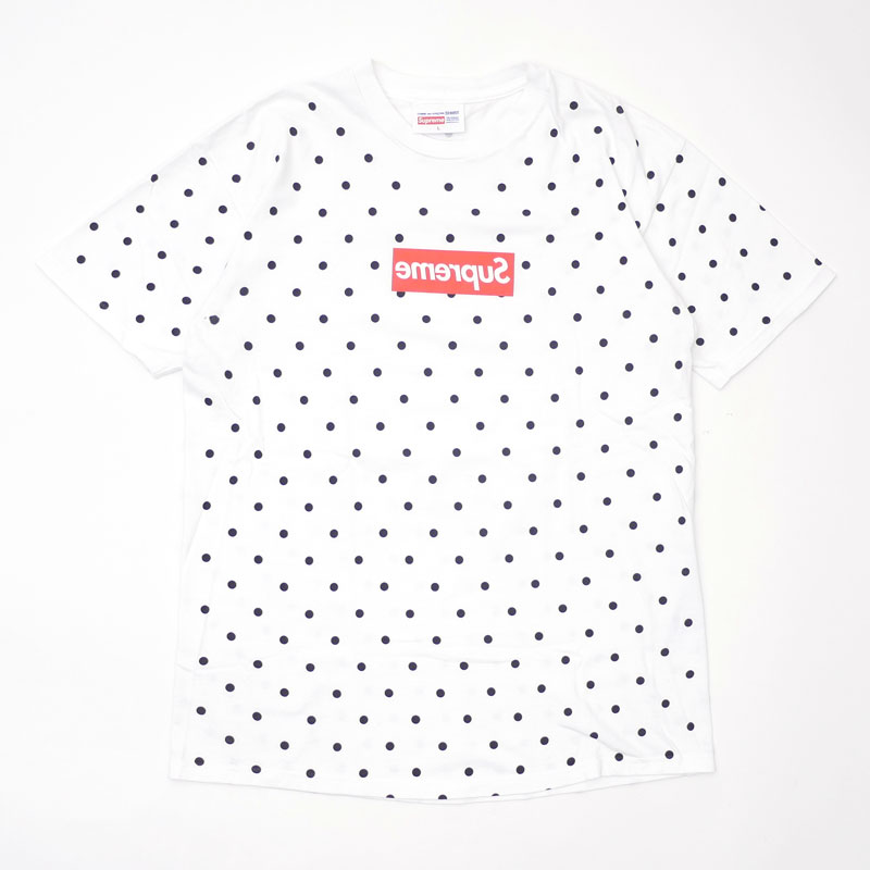 期間限定SUPREMEポイント5倍！シュプリーム Supreme x コムデギャルソン シャツ COMME des GARCONS SHIRT Box Logo Tee ボックスロゴ Tシャツ WHITE ホワイト メンズ Lサイズ 104002226 【中古】 (半袖Tシャツ)