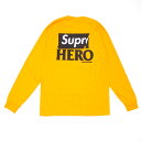 100{ۏ Vv[ Supreme x A^Cq[[ ANTIHERO 14SS Long Sleeve Logo Tee TVc GOLD S[h Y MTCY yÁz 2014SS 102001795 (TOPS)