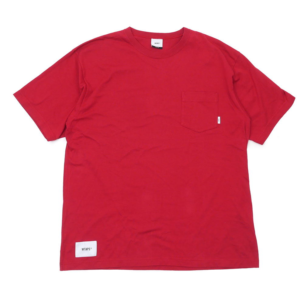 100％本物保証 ダブルタップス WTAPS 20SS BLANK SS 02 TEE Tシャツ RED レッド 201ATDT-CSM03 メンズ Mサイズ 【中古】 2020SS 104003374 (半袖Tシャツ)