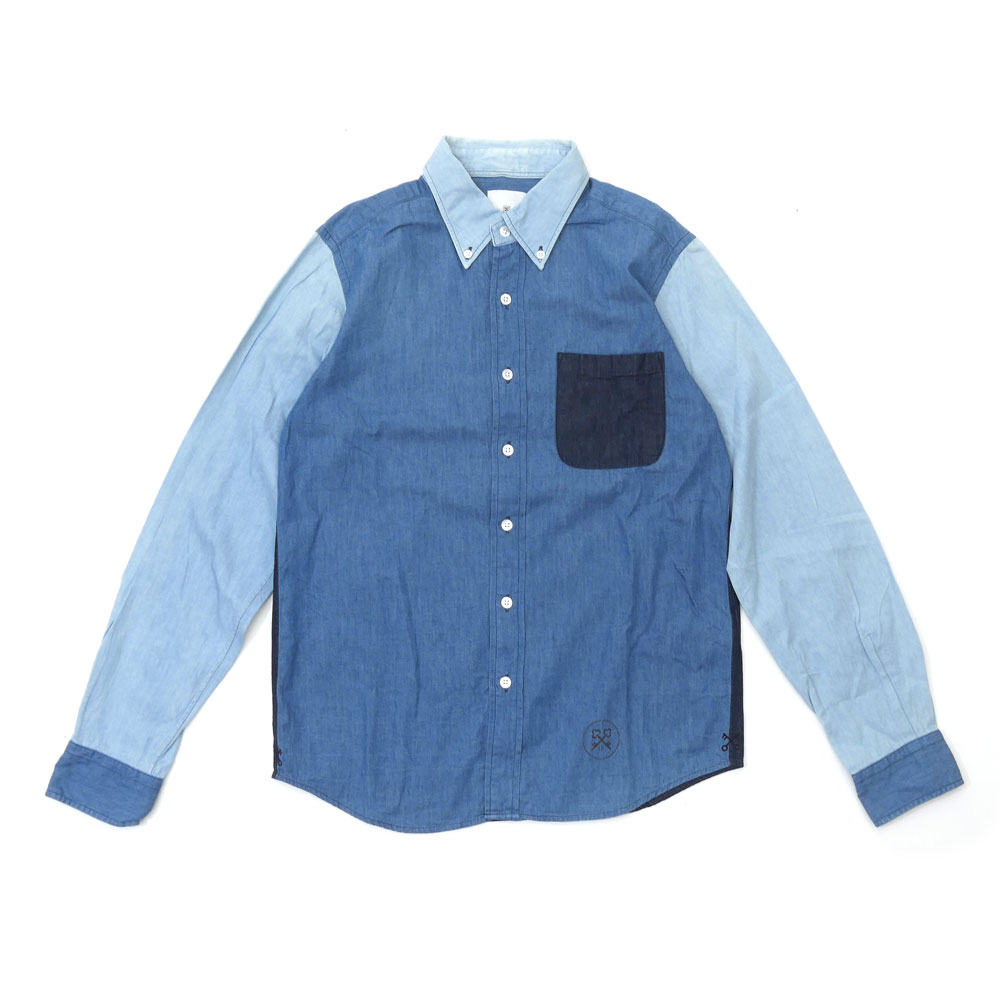 100{ۏ jtH[GNXyg uniform experiment B.D L/S SHIRT {^_E Vc BLUE u[ Y TCY1 yÁz 116003093 (TOPS)