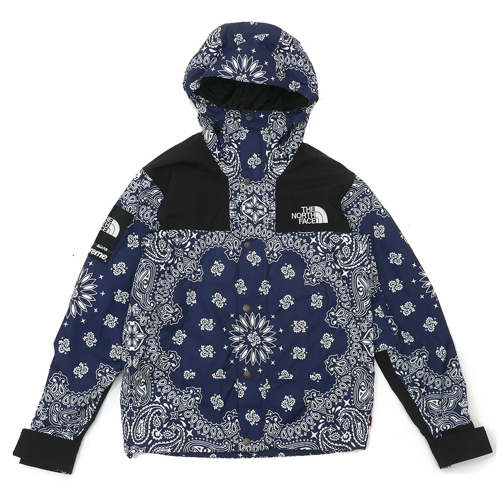 [Ԍ!!XC܂Z[!!] Vv[ Supreme x UEm[XtFCX THE NORTH FACE 14FW Bandana Mountain Parka Jacket o_i yCY[ NAVY Y STCY yÁz 130003344 (OUTER)