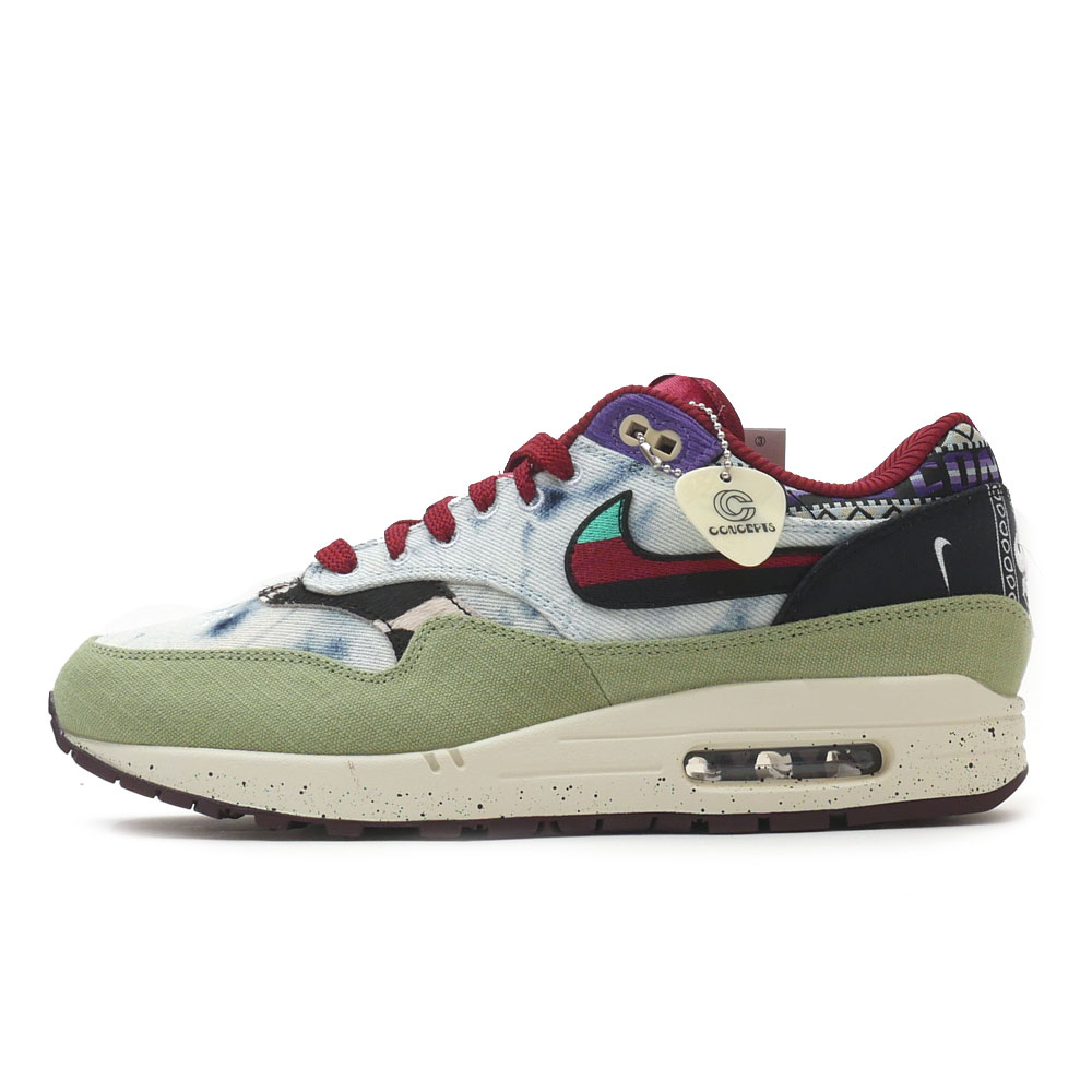 楽天FRESH STORE100％本物保証 新古品/未使用 ナイキ NIKE x コンセプツ CONCEPTS AIR MAX 1 SP エアマックス1 DN1803-300 OIL GREEN/MULTI-COLOR-SAIL メンズ 27.0cm （フットウェア）