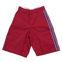 100％本物保証 シュプリーム Supreme x ディッキーズ Dickies 22SS Stripe 13 Loose Fit Work Short BURGUNDY バーガンディー メンズ サイズ32 【中古】2022SS (パンツ) FS01