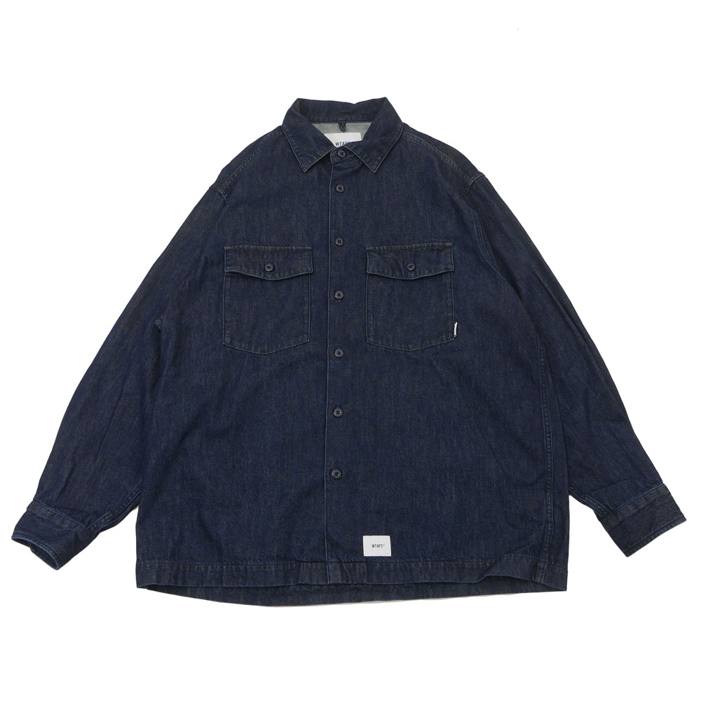 100{ۏ Vi _u^bvX WTAPS 23SS CBW/LS DENIM SHIRT fj Vc WPbg 231BRDT-SHM01 2023SS (TOPS) FS01