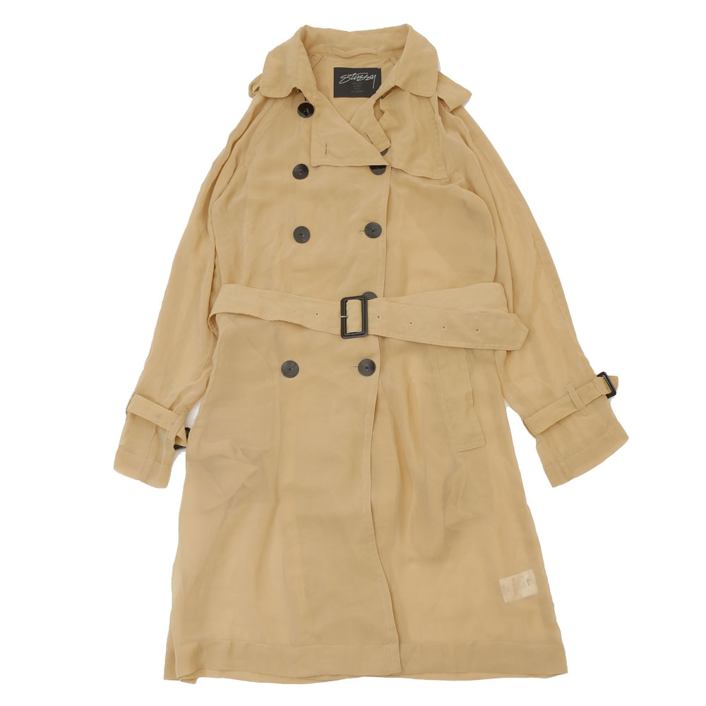 100{ۏ Xe[V[ E[} STUSSY WOMEN Trench coat g`R[g fB[X yÁzEB (OUTER)