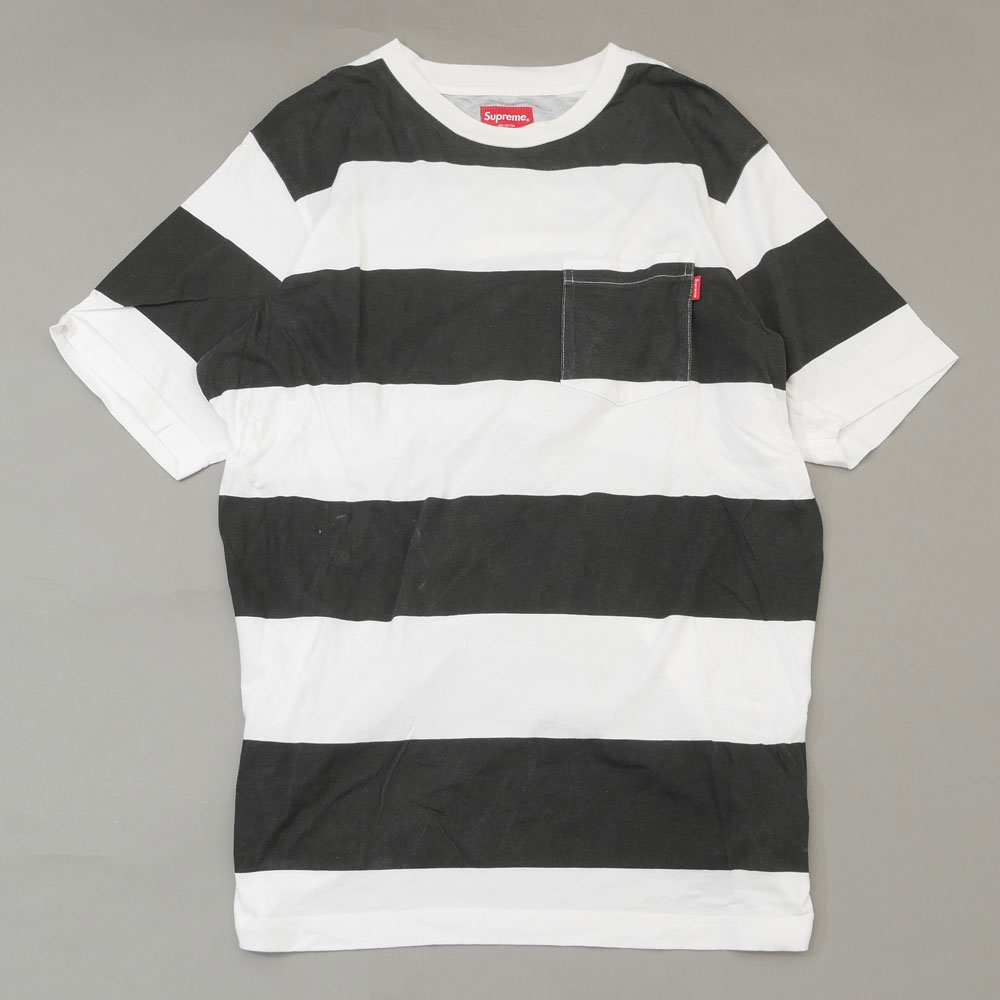 100{ۏ Vv[ SUPREME Large Stripe Pocket Tee {[_[ |Pbg TVc YyÁz (TVc)