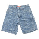 100{ۏ Vv[ Supreme 21SS Warp Jacquard Logos Denim Painter Short fj yC^[ V[c Y yÁzV[gpc 2021SS (pc)