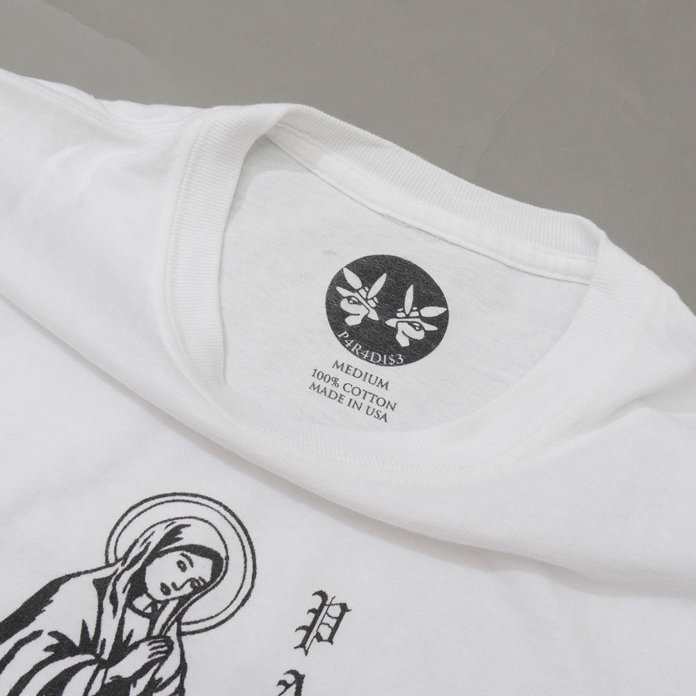 100％本物保証 パラダイス PARADIS3 Virgin Mary Tee Tシャツ WHITE メンズ Mサイズ【中古】Paradise (半袖Tシャツ)
