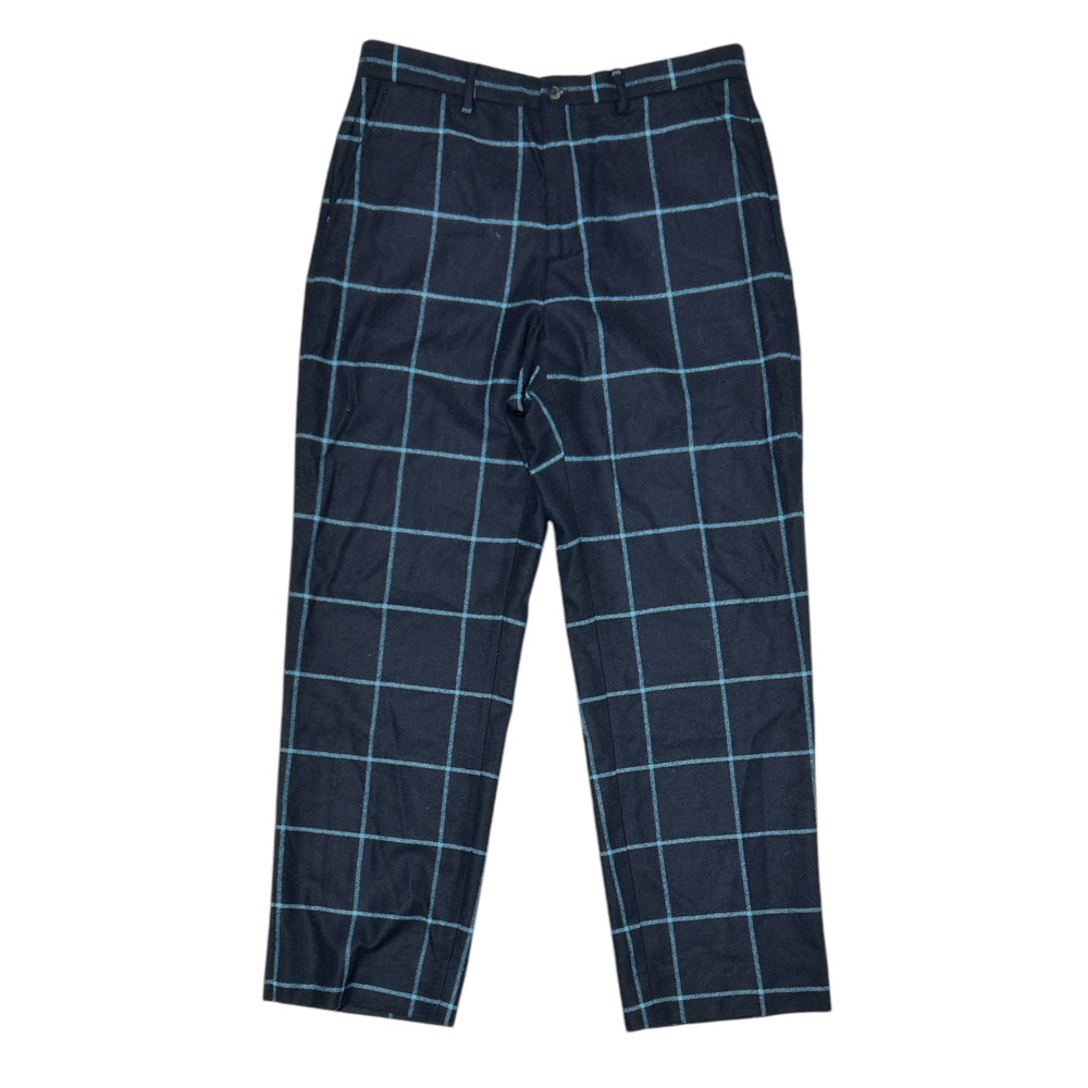 100%本物保証 新古品/未使用 シュプリーム Supreme Windowpane Wool Trouser ウインドウペイン ウール トラウザー パンツ pants メンズ BLUE サイズ32 (パンツ)
