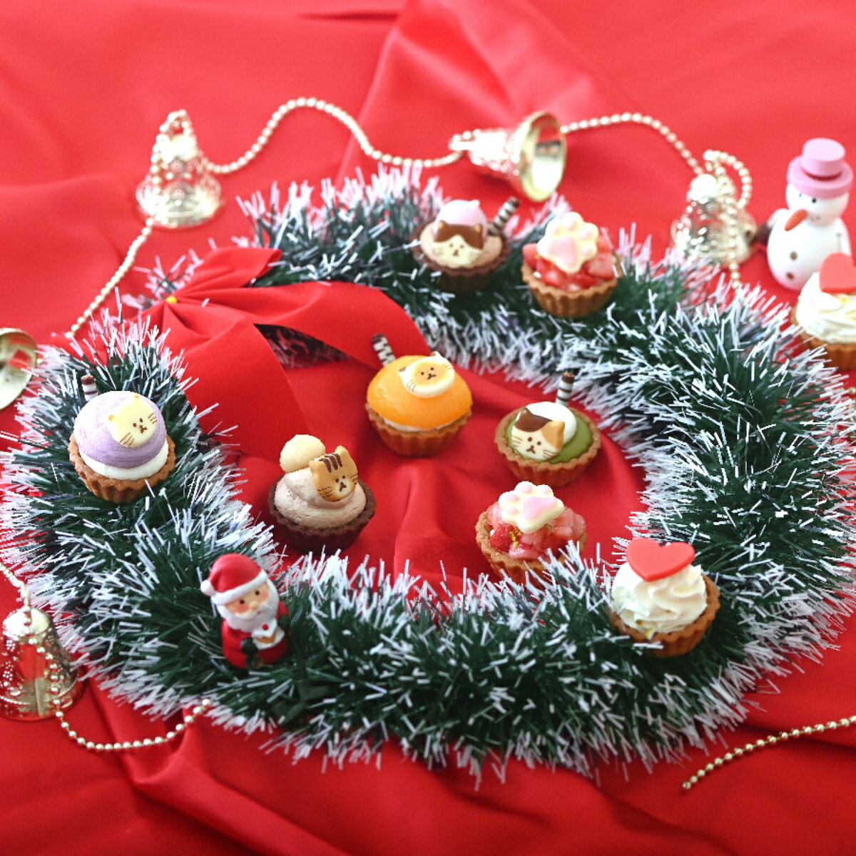 【期間限定】クリスマスねこみにタルト 7種9個セット 限定バージョン 即日配達 送料別 贈り物 かわいい 詰め合わせ スイーツ 美味しい 小さい ミニサイズ 一...