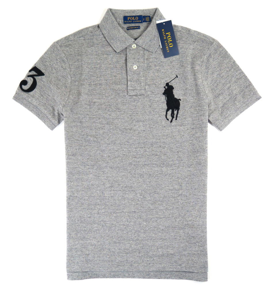 ラルフローレン 【メール便送料無料】POLO Ralph Lauren ポロラルフローレン ビッグポニー ポロシャツ グレー GREY 336