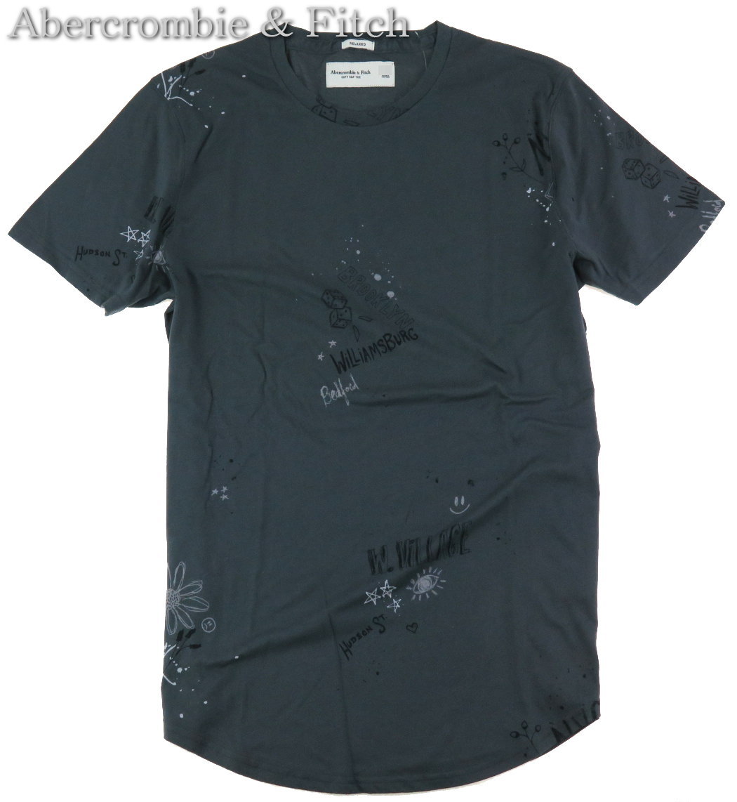 アバクロ Abercrombie & Fitch ソフト Tシャツ 濃グレー 346