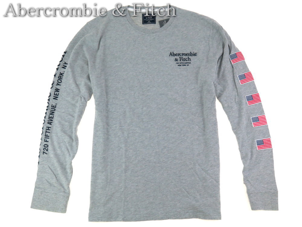 アバクロ Abercrombie & Fitch コットン ロンT グレー 355