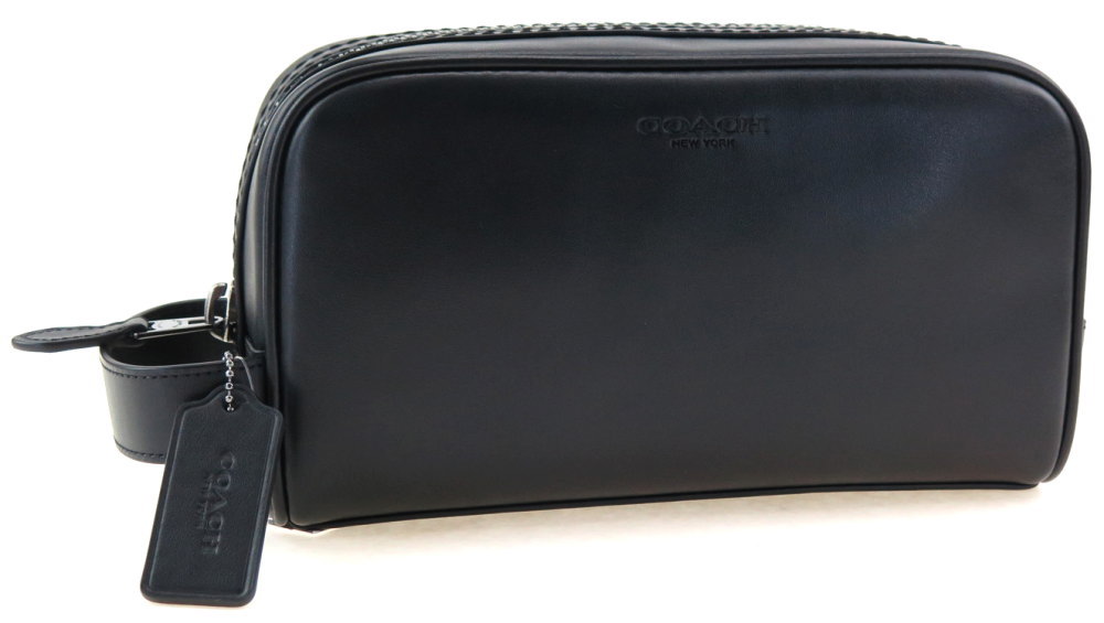 クラッチバッグ COACH コーチ セカンドバッグ トラベルポーチ 2522 QB/BK レザー スモール 701 黒 BLK