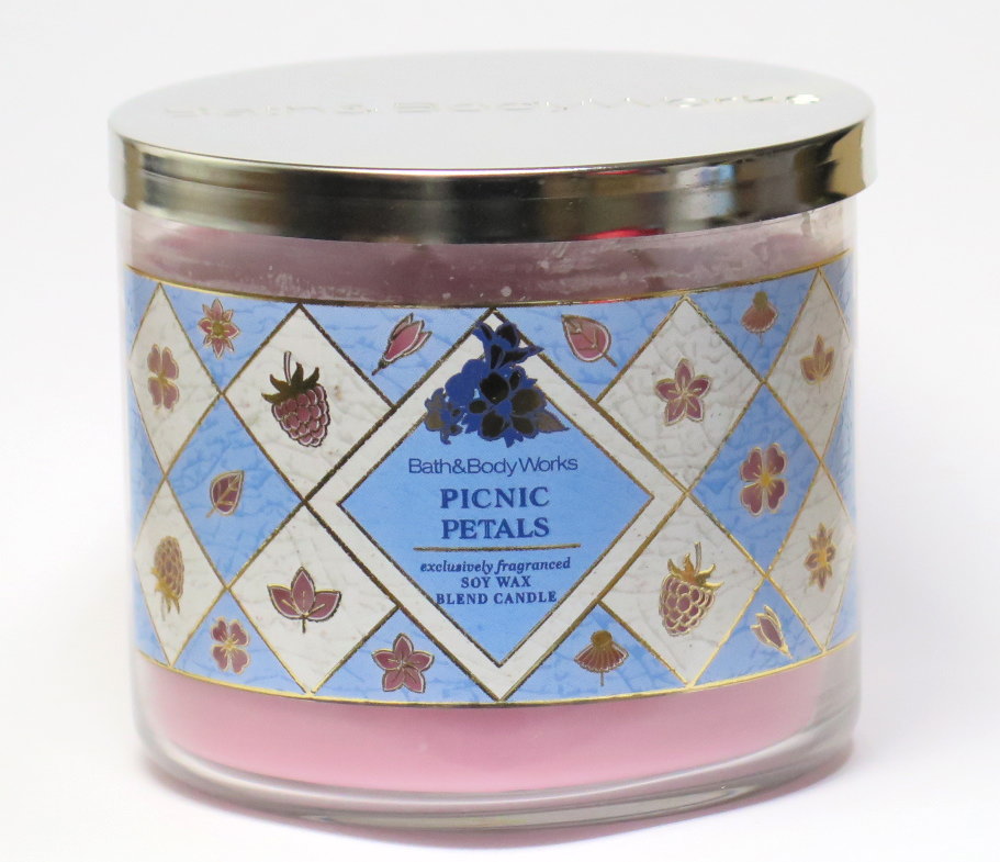 ※訳アリ Bath&BodyWorks バスアンドボディワークス バス&ボディワークス シグネチャー3-wickキャンドル（14.5oz）：Picnic Petals （ピクニックペタルズ）240