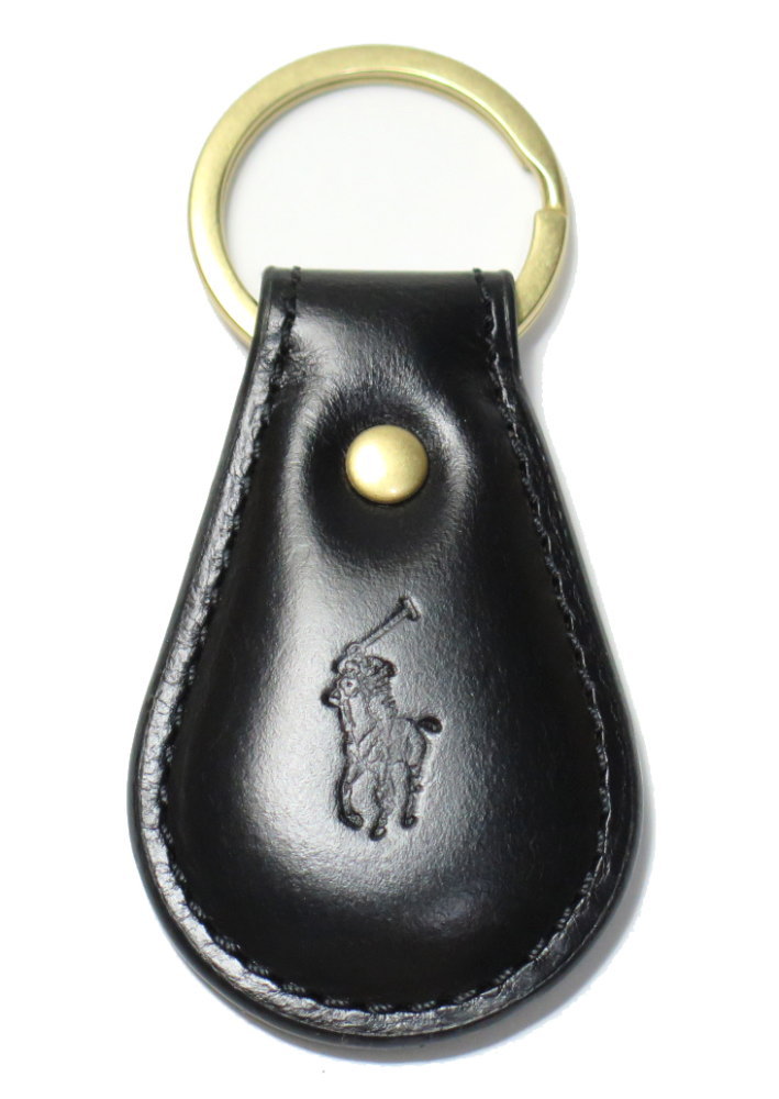 Rakuten - POLO Ralph Lauren ポロラルフローレン ワンポイント キーホルダー チャーム プレイヤー キー フォブ 黒 BLACK 526