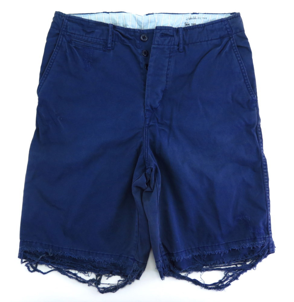 乐天商城 - Ralph Lauren RUGBY ラルフローレン ラグビー ショートパンツ ダメージ加工 ショーツ 049/ NAVY 紺 W30