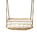 籐ハンギングバスケットチェア屋内スイング座って、横たわって両用ハンギングチェアスイングチェアロープチェアガーデンスイング屋内と屋外の手織りの大人と子供耐荷重15...