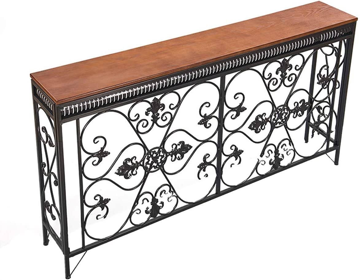 ヨーロピアンスタイルのコンソールテーブル、ホームホテル テーブルの幅90 / 120CM、木製の長いテーブルとエレガントな装飾的なサイドテーブル ヨーロピアンスタイルのコンソールテーブル (Color : White, Size : 180*25*90CM)