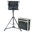 22インチ テレプロンプター キット プロフェッショナル ビデオ カメラ タブレット テレプロンプター ビームスプリッター ガラス & アルミニウム キャリー ...