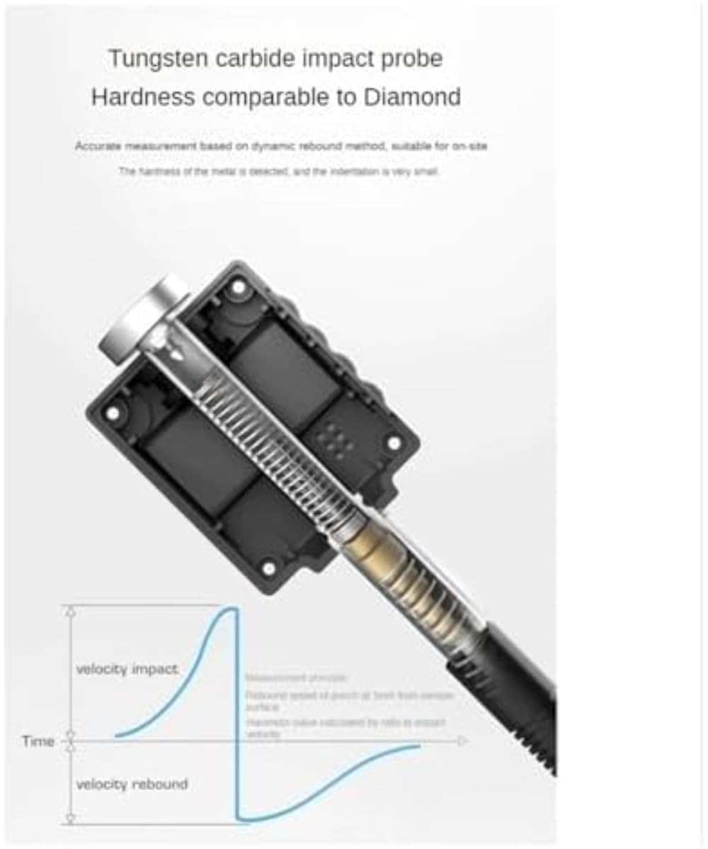 freundschaftの硬度計 硬度測定器 SW6200 一体型リーブ硬度計 測定範囲170~960 HLD ポータブル工業用硬度計金属硬度計 デジタル硬度計 高精度 硬度計 ジュロメーター｜アングル3