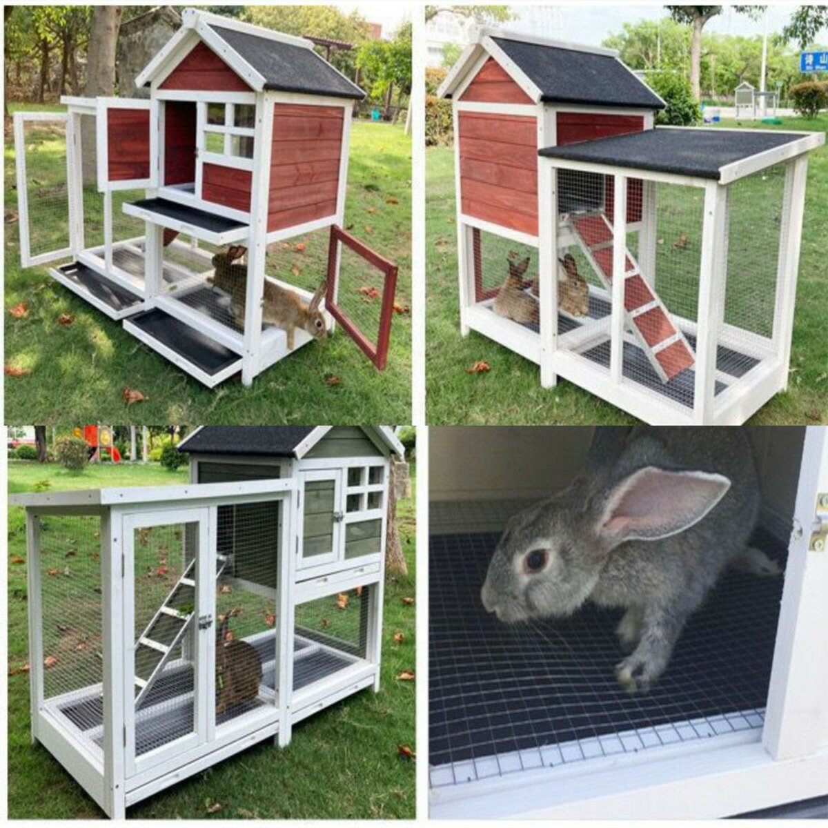 大型木製屋外鶏小屋、ケージと鶏ケージ、通気性の...の紹介画像2