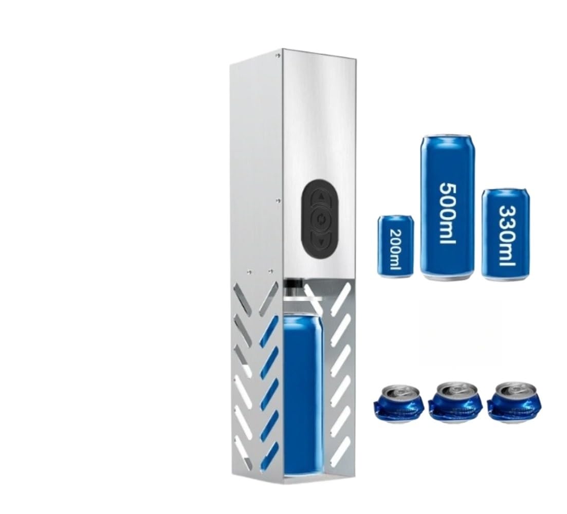 電動缶破砕機 電動缶クラッシャー 缶潰し機 ペットボトル 圧縮 空き アルミ ペットボトル 圧縮 ス金属缶クラッシャー 省力 使用簡単 省スペース 電動缶プレス...