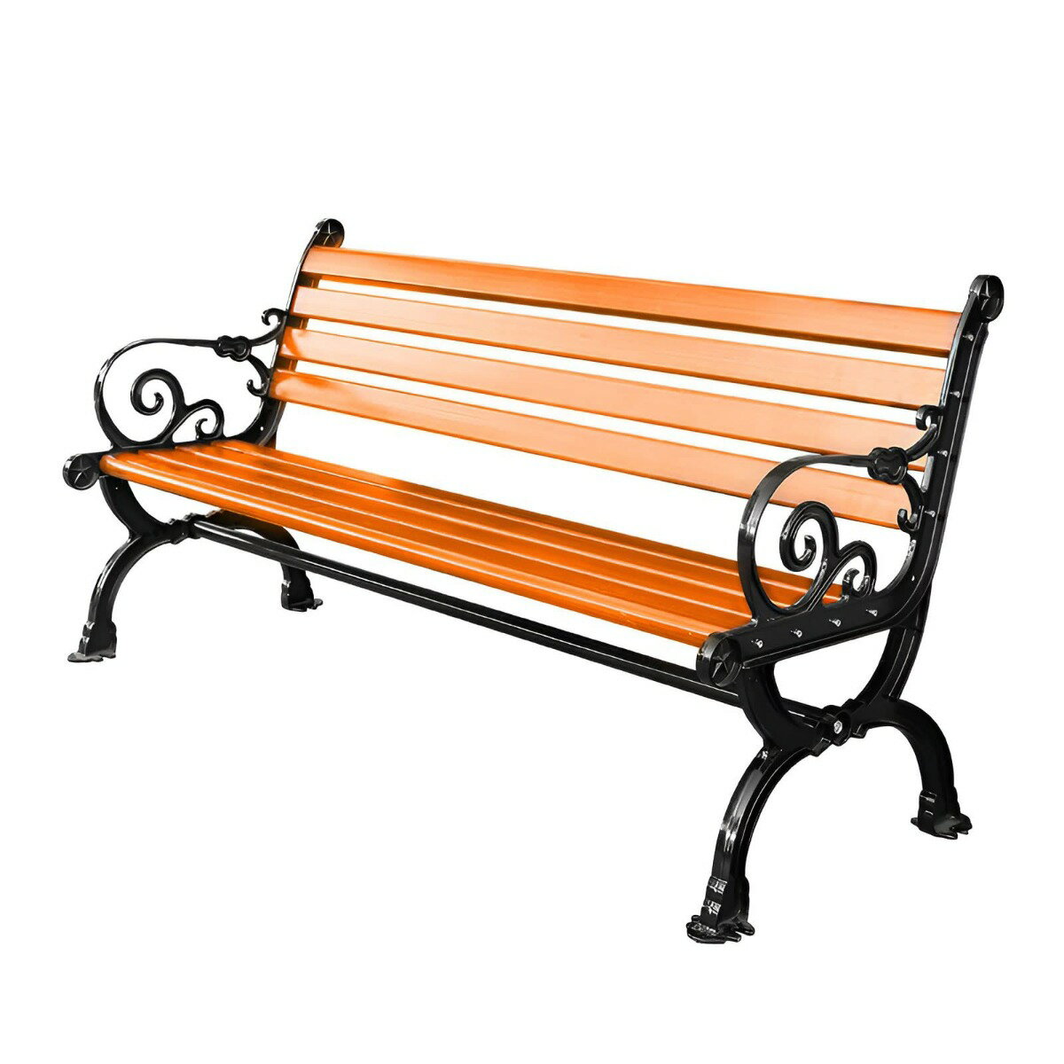 ガーデンベンチ 屋外 休憩所 ガーデンチェア アームレストと背もたれ付き 公園のベンチ オプションの防..