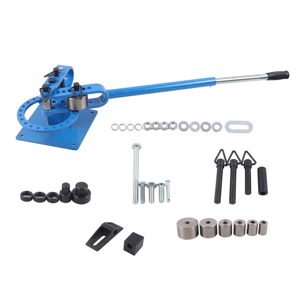 パイプチューブベンダー 手動パイプチューブベンダー 7つのダイ付き 1インチから3インチ 高耐久 ベンチ..
