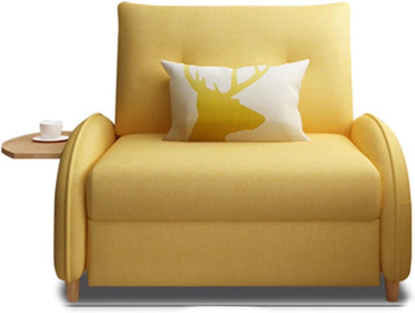 ソファーベッド 折りたたみ式ソファベッド ソファーベッド 折りたたみソファーシングルパーソンリビングルーム二重目的スモールアパート多機能ベッドルーム研究折りたたみベッドソファ お昼寝に最適 (100x82x88cm) イエロー 100x82x88cm
