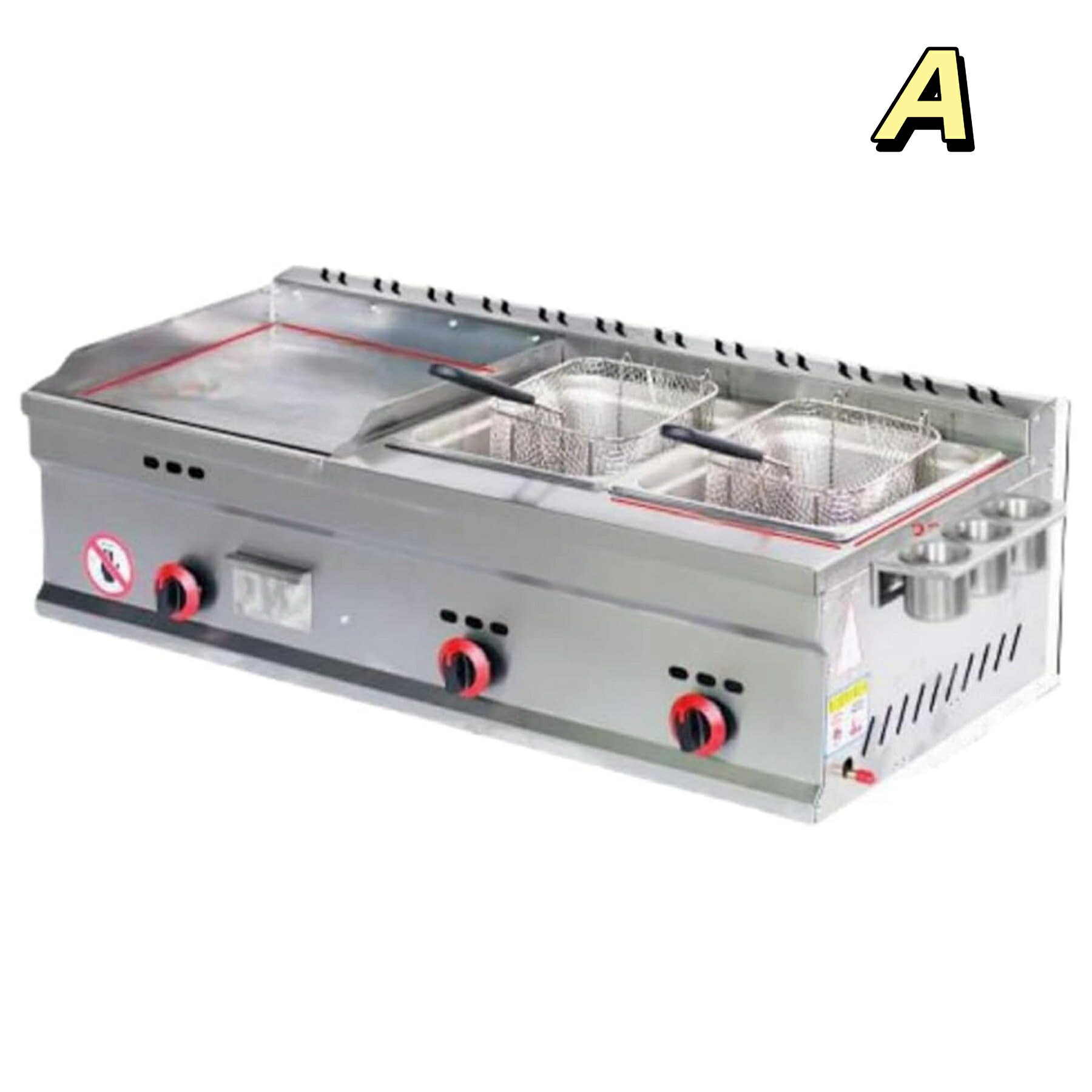 新型業務用プロパンガスグリドル アイロンレンジ カウンタートッププロパンガスグリドル 手動制御と1つのバーナーを備え、持ち運びが簡単で、中量から大量まで調理できます業務用ガス手つかみオーブン多機能屋台ガスコンロ焼き冷麺鉄板焼きフライヤ 手掴み機 屋台を設置