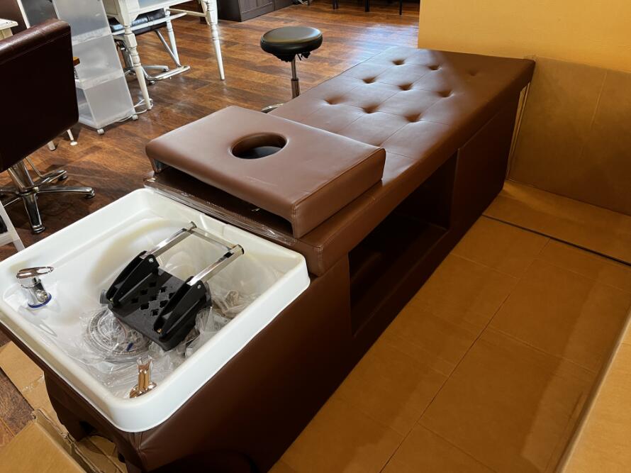 1-3営業日で発送 ヘッドトリートメントベッド、シャンプーベッド、理髪店・ヘアサロン用美容ベッド、美..