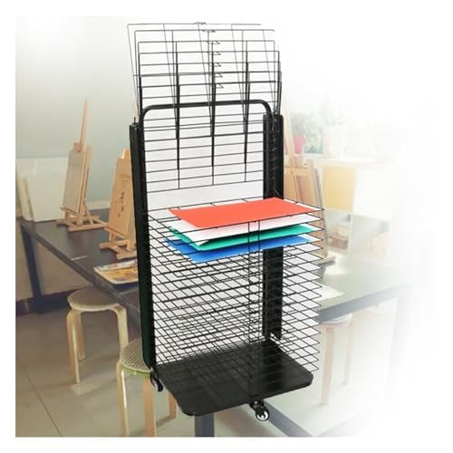 芸術の乾燥の棚 、モバイルアート乾燥ラック、教育用製品ラック、学校教室25段スタック、大容量アート..