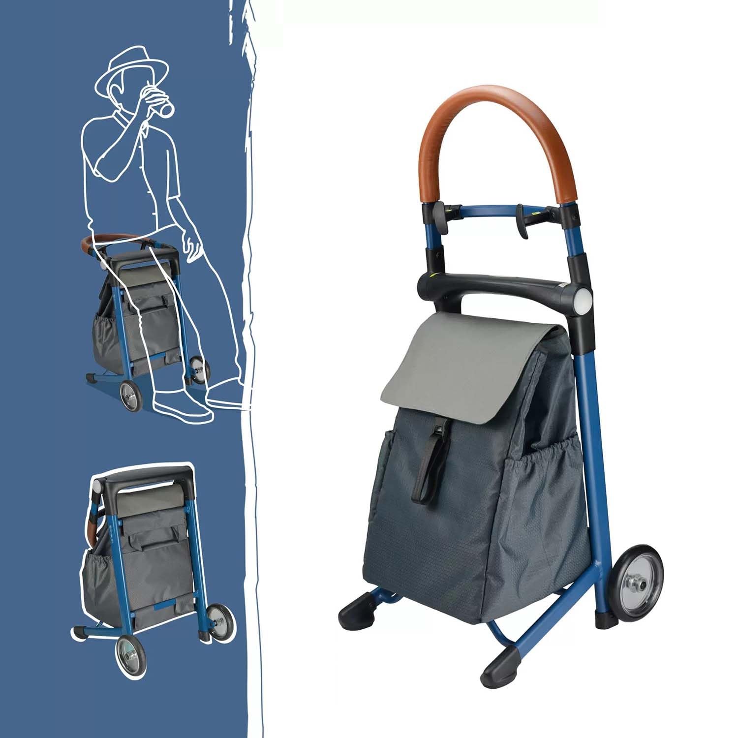 ショッピングカート 折りたたみ キャリーカート 40L大容量 軽量 静音 買い物カート 防水 ショッピングキャリー 収納簡単 階段も登れる 野菜購入 荷物運び 運搬 買い物カート 敬老の日プレゼント (Color : Red)