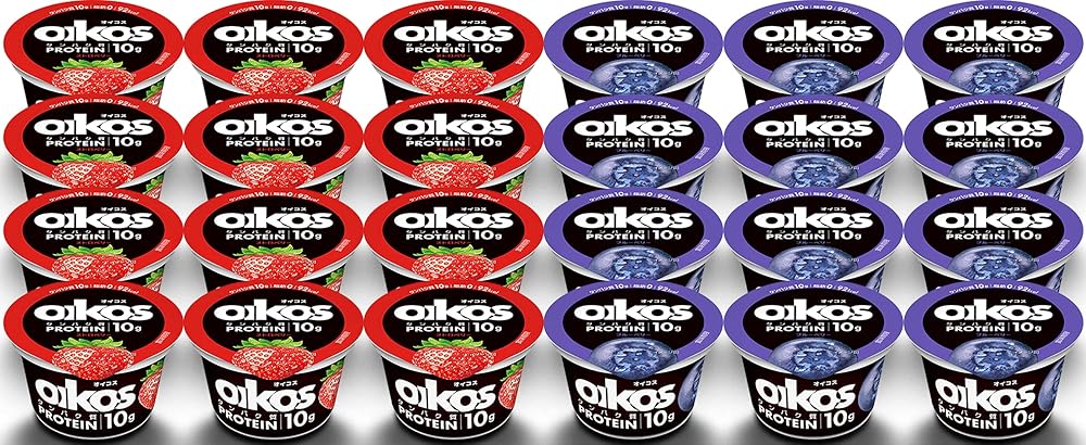 ダノン オイコス ヨーグルト ストロベリー 12個 + ブルーベリー 12個 合計 24個セット 要冷蔵