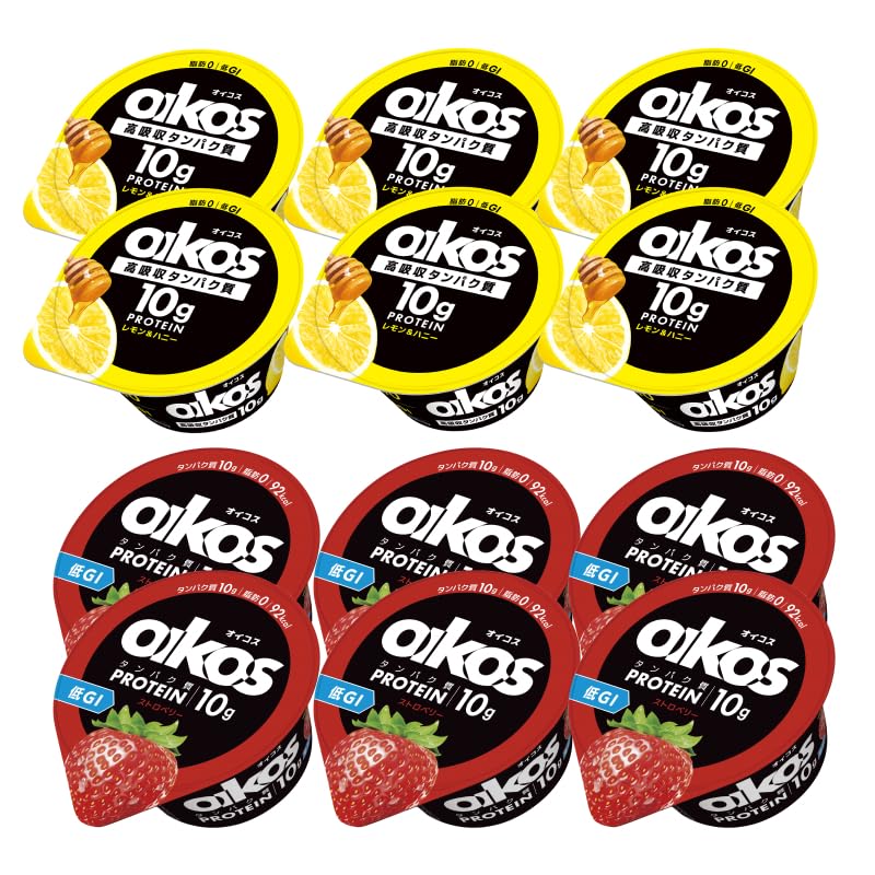 [12個] ダノン オイコス 2種類 各6個 ヨーグルト 110g （レモン&ハニー ・ストロベリー）