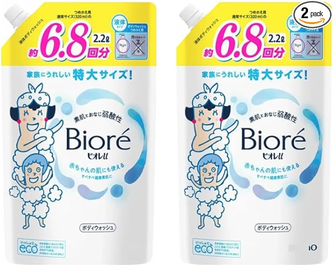 乐天商城 - [2袋] ビオレu ボディウォッシュ 詰替え用 2.2L×2袋 大容量 まとめ買い ボディソープ