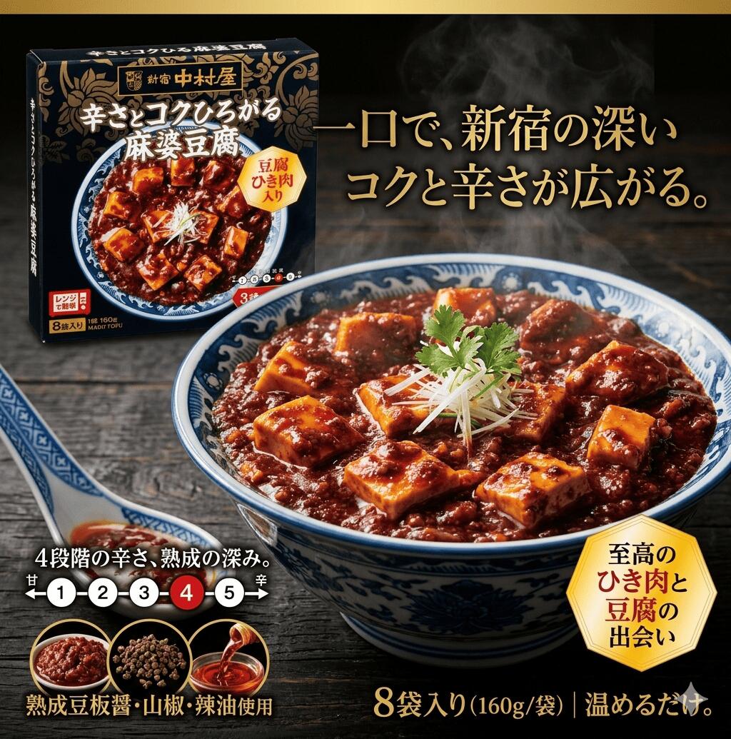 新宿中村屋 辛さとコクひろがる 麻婆豆腐 160g 3袋~ 1000円~ frey-store-10000544 FreY Store サンプル画像2