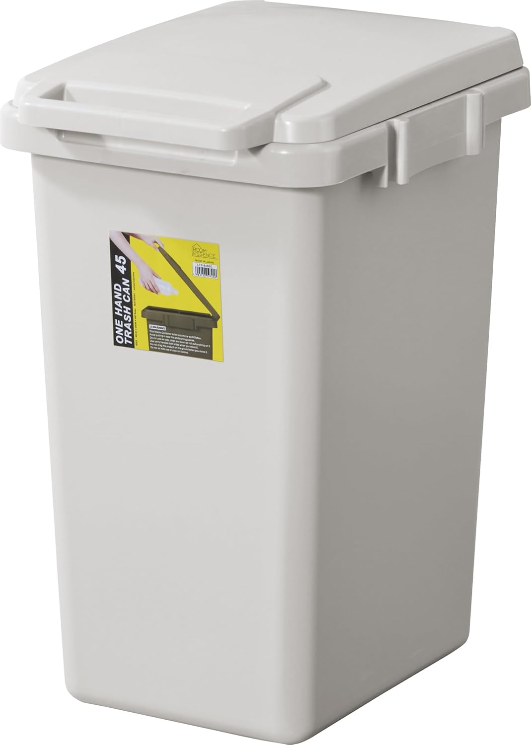 樂天商城 - AZUMAYA ワンハンドトラッシュカン45L LFS-845GY