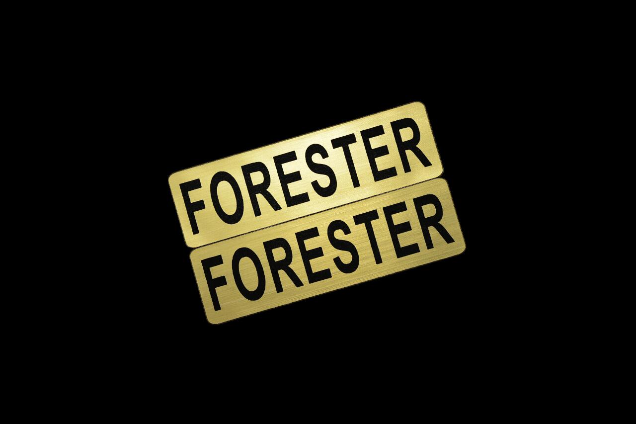 EEE-402-1 FORESTER 金黒 アクリル2層 ステッカー スバル フォレスター SK SK5 SK9 SJ 5 SH SIG SG 5 カスタム 前期 後期 2枚1セット