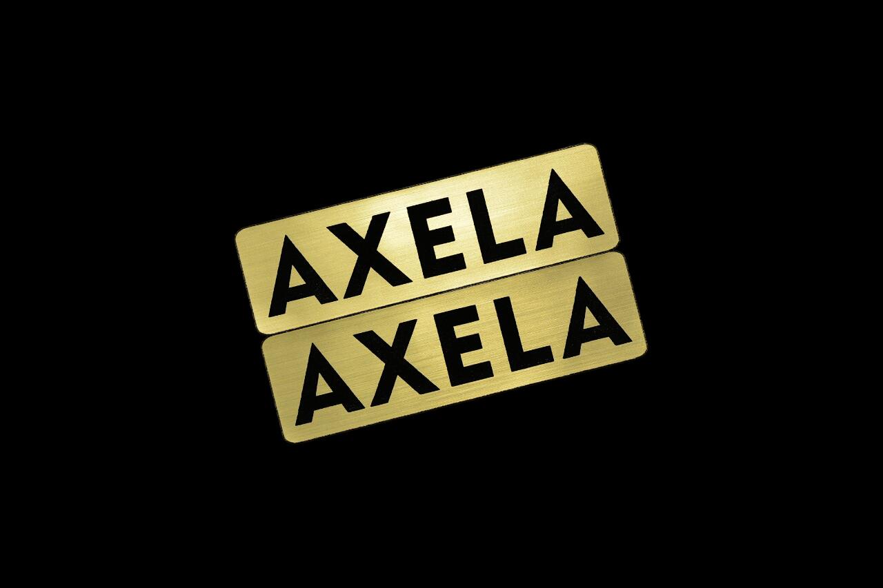 EEE-602-1 AXELA 金黒 アクリル2層 ステッカー マツダ アクセラ スポーツ BM BK カスタム 前期 後期 2..